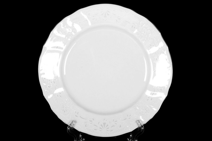 Набор тарелок "Платиновый узор", 19 см, 6 шт.