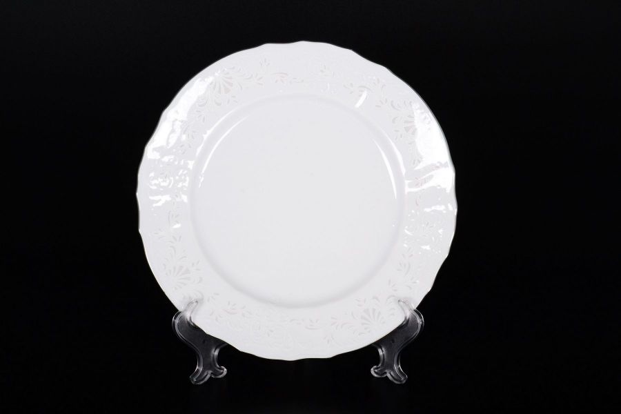 Набор тарелок "Платиновый узор", 21 см, 6 шт.