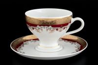 Чайный набор на 6 персон "Кристина Красная Лилия", 12 пр., 220 мл