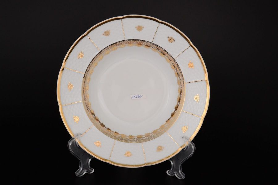 Набор тарелок глубоких 23 см "Менуэт Золотой орнамент", 6 шт.