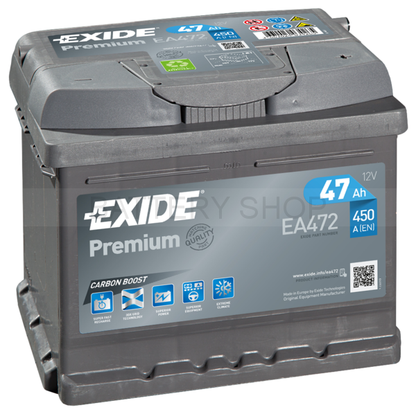 Exide Premium 47 Ah 450 A EA472