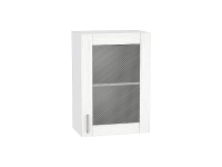 Шкаф верхний Лофт В500 со стеклом (Snow Veralinga)