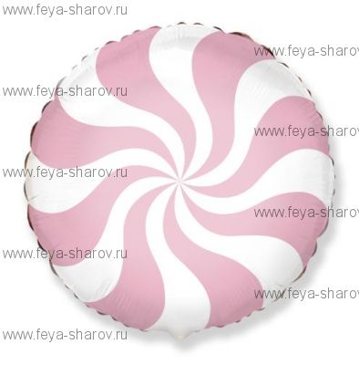 Шар Леденец бледно-розовый 46 см