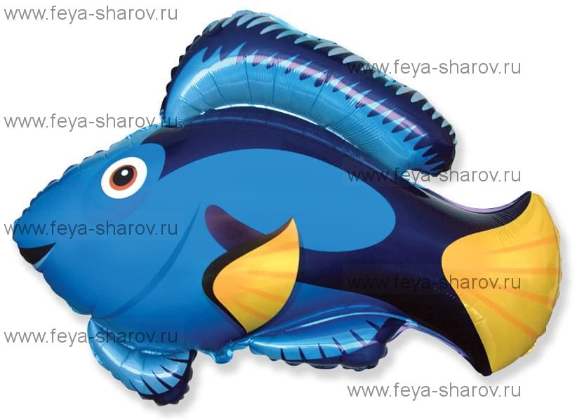 Шар рыба голубой 56 см