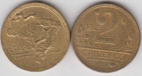 Бразилия 2 крузейро 1945 - 1949 XF
