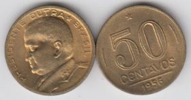 Бразилия 50 сентаво 1956 UNC