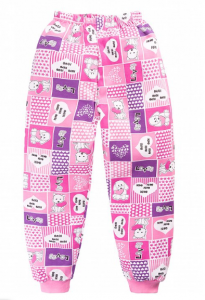 Розовые пижамные штаны для девочки