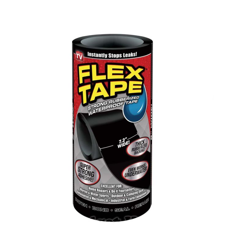 Сверхсильная Клейкая Лента Flex Tape, 18 х150 См, Цвет Черный