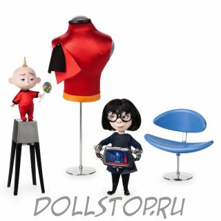 Набор кукол Суперсемейка 2: Эдна и Джек-Джек - Disney Store Edna and Jack-Jack Limited Edition Doll Set, The Incredibles 2