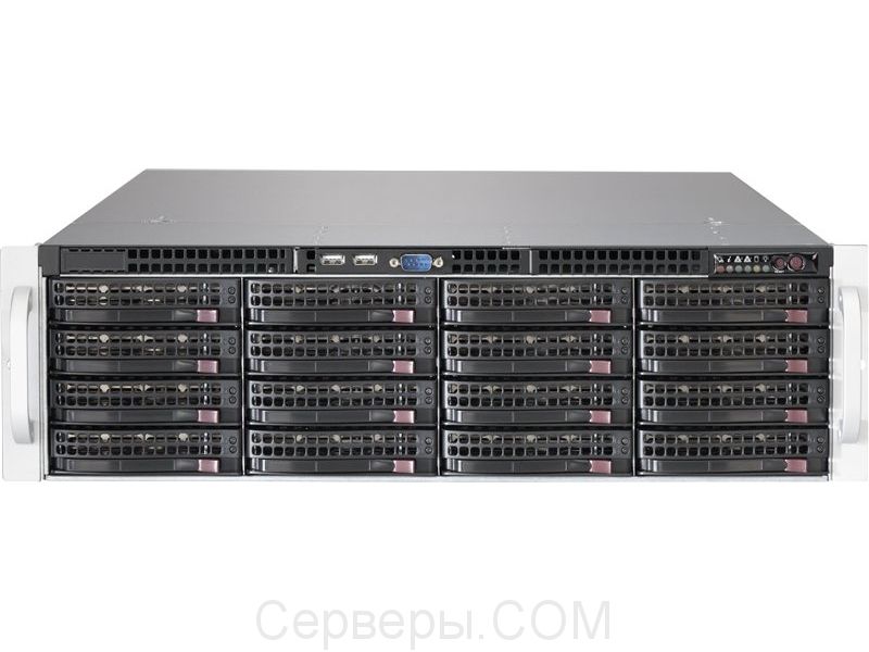 Корпус Supermicro SuperChassis 836BE1C-R1K03B Rack 1000Вт Чёрный 3U, CSE-836BE1C-R1K03B