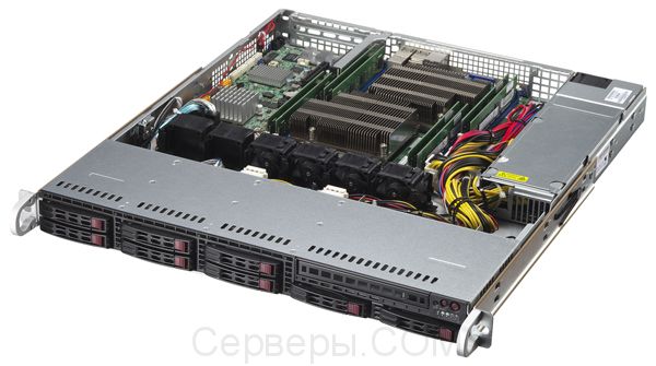 Серверная платформа Supermicro SuperServer 1028R-MCTR 1U 2xLGA 2011v3 8x2.5", SYS-1028R-MCTR