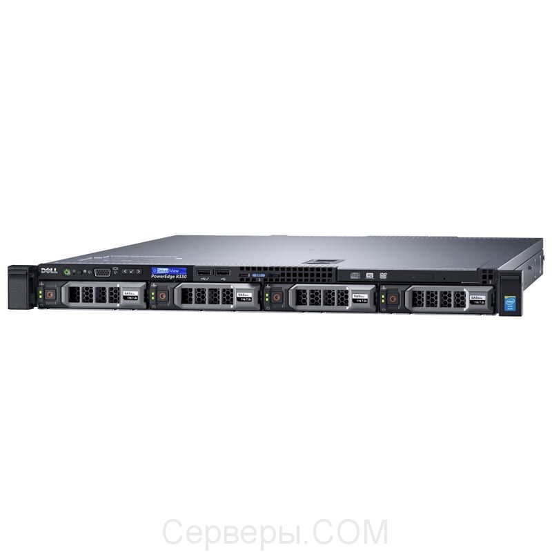Сервер Dell PowerEdge R330 3.5" Rack 1U, 210-AFEV-111