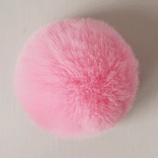 Помпон розовый, 7 см  (искусственный)