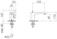 Dornbracht Symetrics смеситель для раковины 33521985 схема 1
