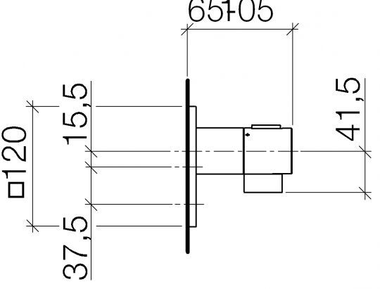 Dornbracht Symetrics смеситель для душа 36416985 схема 1