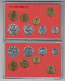 Турция Набор 7 монет и жетон 1989 UNC