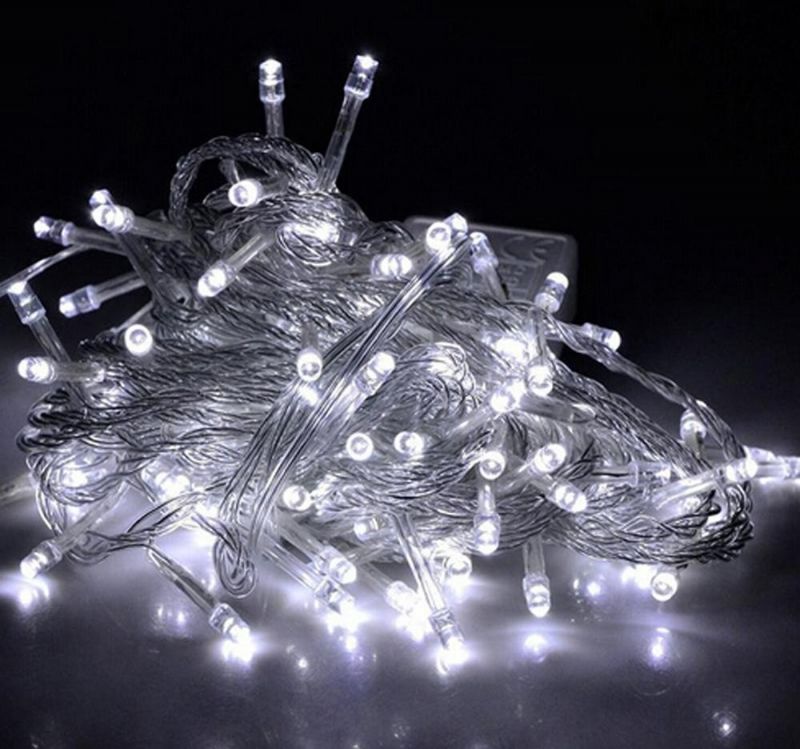 Светодиодная Гирлянда, 100 LED 8.5 м, Цвет Белый Холодный