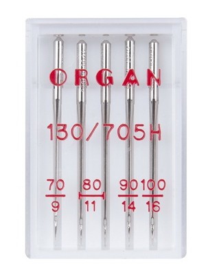 Иглы ORGAN стандартные набор №70-100 (5шт.)