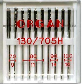 Иглы ORGAN стандартные набор №70-100 (10 шт.)