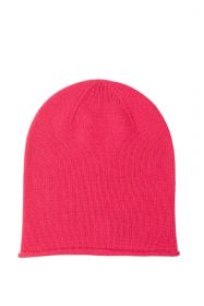 Кашемировая мягкая классическая тонкая шапка-бини "Джерси",цвет Ярко-розовый . HOT PINK Jersey Hat