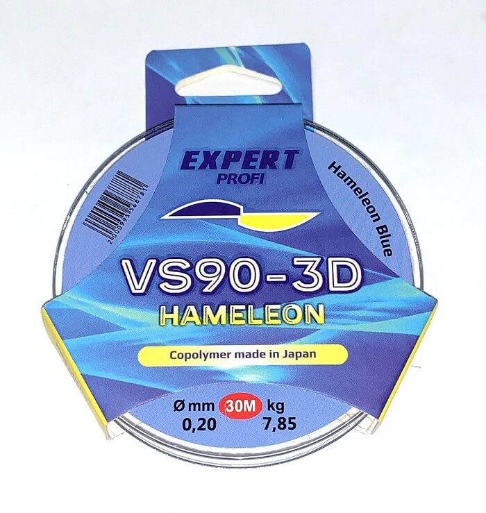 Леска хамелеон Expert Profi голубая VS90-3D 0,20 мм 30 М