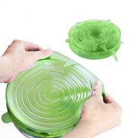 Силиконовые Крышки Silicone Sealing Lids, 6 шт, Цвет Зеленый (3)