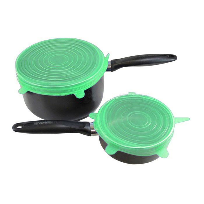 Силиконовые Крышки Silicone Sealing Lids, 6 шт, Цвет Зеленый