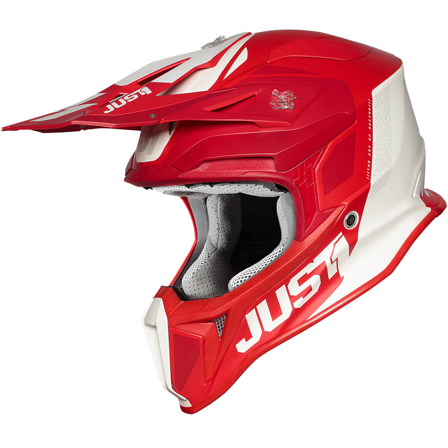 Just1 - J18 Pulsar Red/White Matt шлем, красно-белый матовый