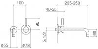 Dornbracht Meta.02 смеситель для раковины 36816625 схема 1