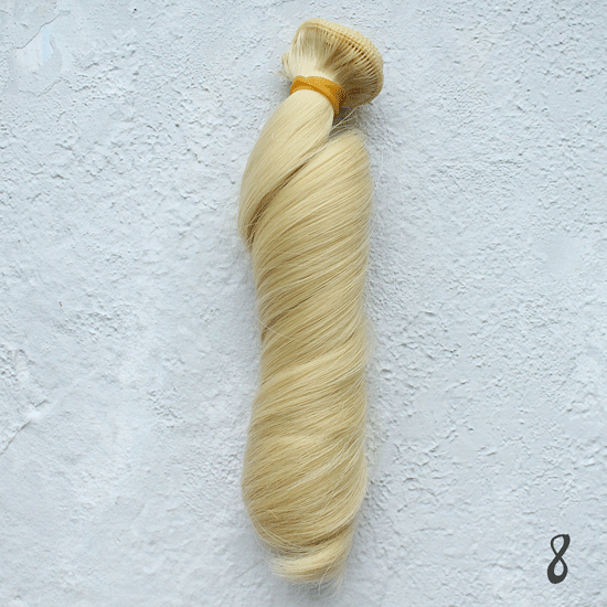Трессы для создания причеcки куклам - Завиток  Тёплый блонд, 15 см