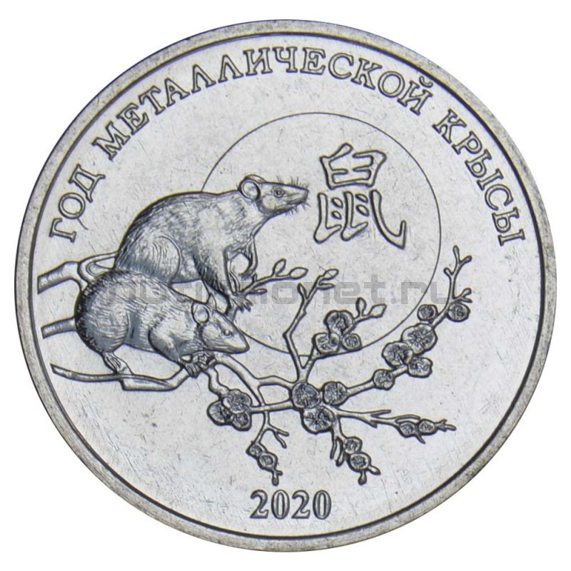 1 рубль 2019 Приднестровье Год металлической крысы (Китайский гороскоп)