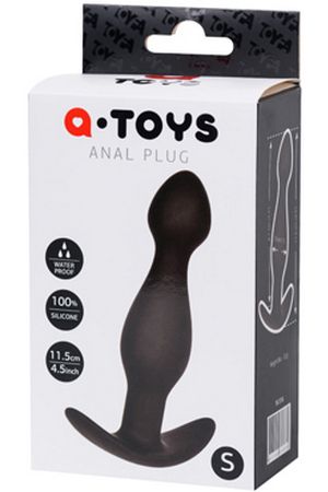 Анальная пробка для ношения Toyfa A-Toys Anal Plug S черная, 8,7*2,8 см