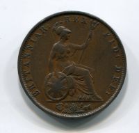 1/2 пенни 1834 года Великобритания XF