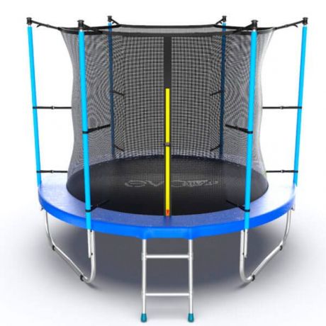 Батут с внешней сеткой и лестницей Evo Jump External 8ft Blue