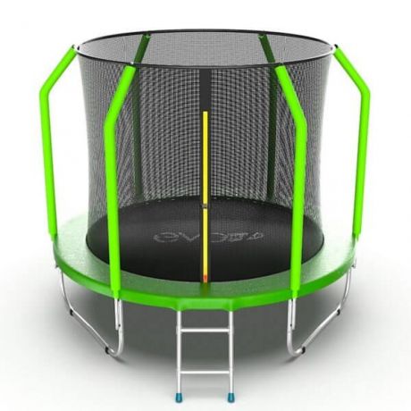 Батут с внутренней сеткой и лестницей Evo Jump Cosmo 8ft Green
