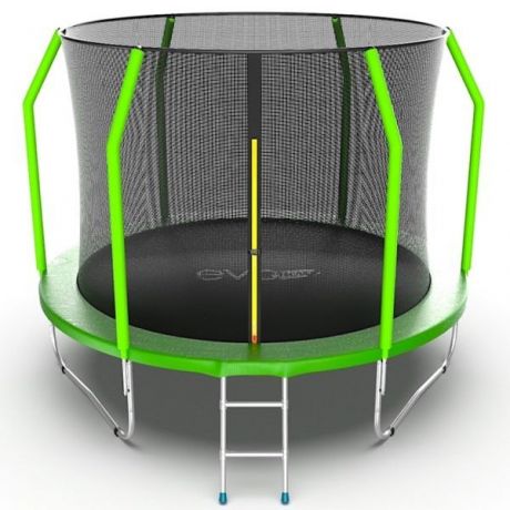 Батут с сеткой и лестницей Evo Jump Cosmo 10ft Green