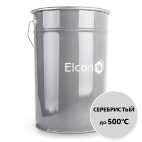 Эмаль Термостойкая Elcon КО-813 25кг Серебристая, Однокомпонентная до +500°C для Защитной Окраски Металлических Поверхностей / Элкон