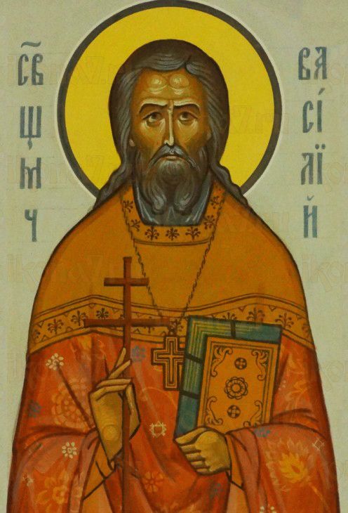 Икона Василий Преображенский священномученик (рукописная)