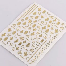 Наклейка золотые кактусы Z-02759