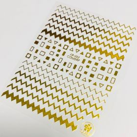 Наклейка золотой зигзаг СВ-022