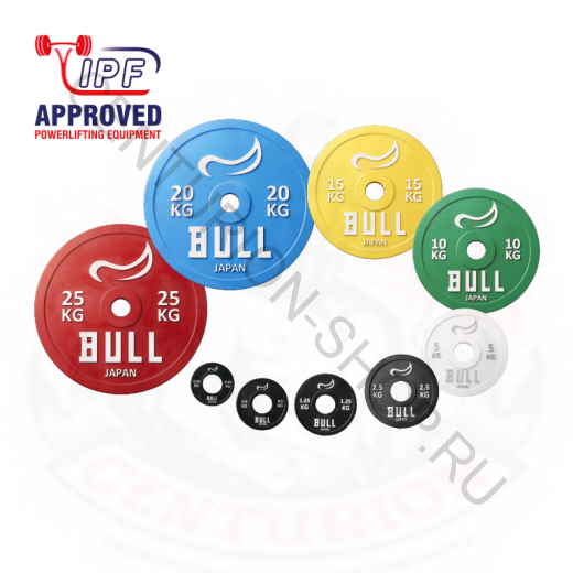 Диски для штанги BULL Powerlifting plate IPF Approved