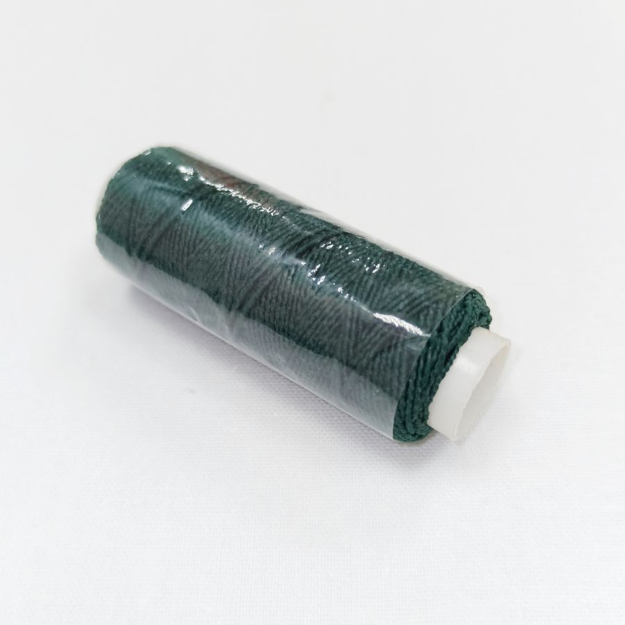 Нитки эластичные Спандекс (резинка), 1 бобина 25 м, цвет тёмно-зелёный