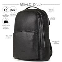 Мужской рюкзак BRIALDI Daily (Дейли) relief black