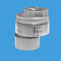 Вентиляционный клапан (аэратор) для канализации со смещением и прозрачной крышкой; выход Дн=110мм; пропускная способность 41,4 л/сек
