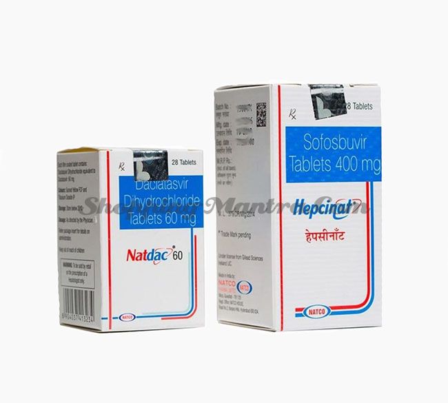 Гепцинат (софосбувира 400 мг) + Натдак (Даклатасвир 60мг) Натко Фарма | Hepcinat (sofosbuvir 400 mg) + Natdac (Daclatasvir 60 Mg) Natco Pharma