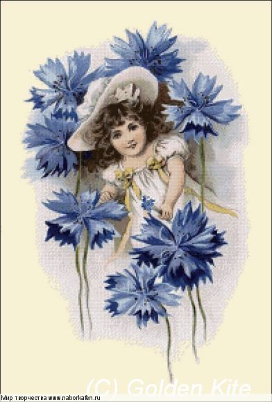 688 Blue Flower Girl