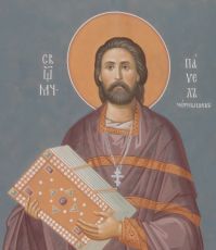 Икона Павел Чернышев священномученик (рукописная)