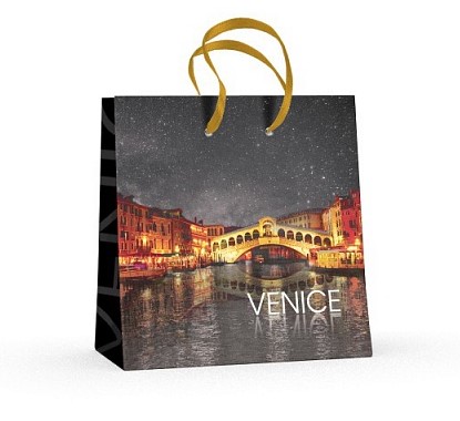 Квадратный подарочный пакет "Венеция", MS (А6)