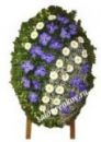 Элитный траурный венок из живых цветов №34, РАЗМЕР 100см,120см