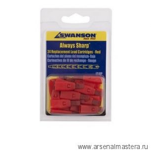 Swanson ЦЕНЫ НИЖЕ! Грифели для карандаша Always Sharp 24 шт КРАСНЫЕ М00008602 Swanson CPLRED